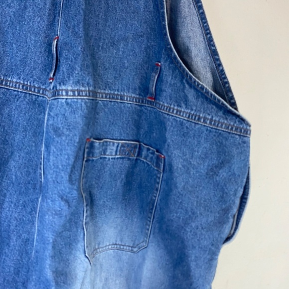 VTG Disney Winnie the Pooh Denim Bib Overalls Shorttails Shorts Womens 26W/28W - Picture 10 of 13